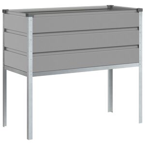 vidaXL Plantenbak Lichtgrijs 100 x 45 x 90 cm Gegalvaniseerd staal