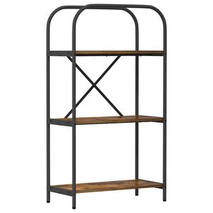 vidaXL Boekenkast 3-laags 60 x 30 x 109 cm Bewerkt hout Gerookt eiken