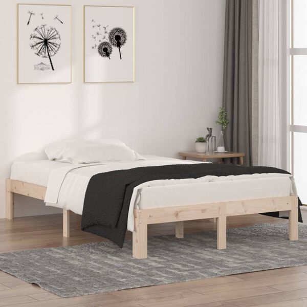 vidaXL Bedframe massief hout 120x190 cm