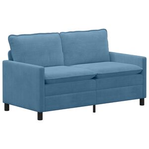 vidaXL Bank Blauw 156 x 81 x 87,5 cm Stof