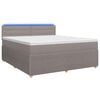 vidaXL Boxspringbed met matras met hoofdeinde Taupe 140 x 190 cm Stof