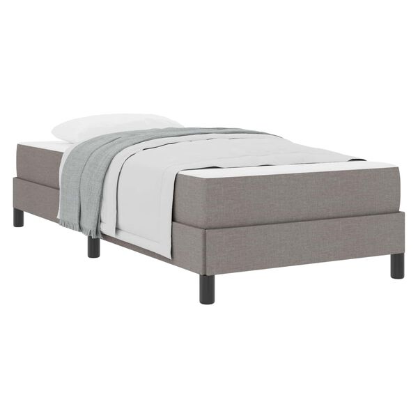 vidaXL Boxspringbed met matras Taupe 90 x 190 cm Stof