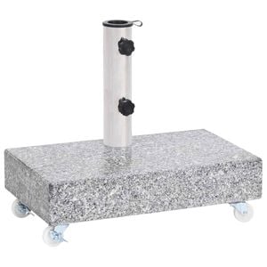 vidaXL Parasolvoet 45x25x8 cm graniet lichtgrijs