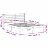 vidaXL Bedframe met hoofdeinde Wit 120 x 200 cm Massief grenenhout