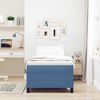 vidaXL Boxspringbed Blauw en Wit 90 x 200 cm Katoen Stof