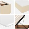 vidaXL Opslag bed met matras met matras Cr&egrave;me 120 x 200 cm Polyester