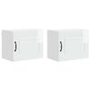 vidaXL Keukenkast Kalmar 2 pcs Hoogglans wit 50 x 31 x 40 cm