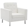 vidaXL Fauteuil Wit 75x70x75 cm Kunstleer