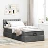 vidaXL Ottoman bed met matras 100x200cm stof donkergrijs