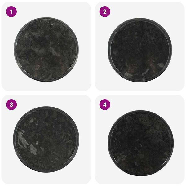 vidaXL Tafelblad &Oslash;40x2,5 cm marmer zwart