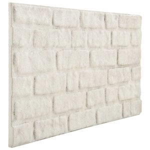 vidaXL Wandpanelen 10 pcs Wit 100 x 50 cm EPS-schuim