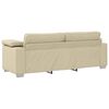 vidaXL Bank 3 pcs Cr&egrave;me 219 x 80 x 82 cm Linnen-mix stof