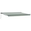 vidaXL Zijde Frame Groen en Wit 450 &times; 300 cm Polyester met PU-coating