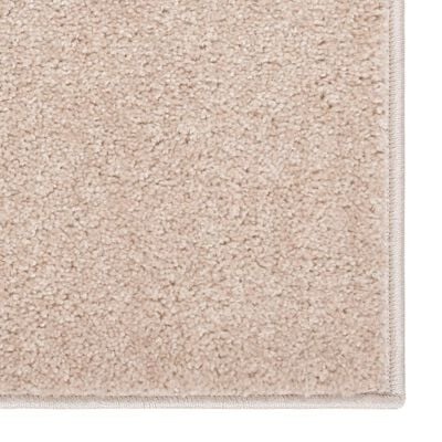 vidaXL Vloerkleed kortpolig 80x150 cm donkerbeige