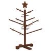 vidaXL Houten kerstboom 75 cm Bamboe en massief grenenhout Donkerbruin