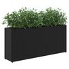 vidaXL Plantenbakken met 2 potten 2 st 90x20x40 cm poly rattan zwart