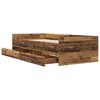 vidaXL Bedframe met lade Oud Hout 100 x 200 cm Massief grenenhout