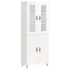 vidaXL Hoge kast 69,5x34x180 cm bewerkt hout hoogglans wit