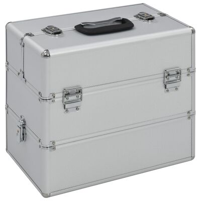 Eigen laden Aanvankelijk vidaXL Make-up koffer 37x24x35 cm aluminium zilverkleurig online kopen |  vidaXL.be