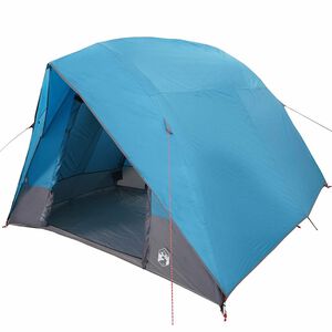 vidaXL Kamperen tent 4-persoons Waterdicht Blauw taft