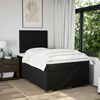 vidaXL Boxspring met matras stof zwart 120x200 cm