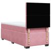 vidaXL Boxspring met matras fluweel roze 80x200 cm