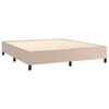vidaXL Boxspring bed kunstleer cappuccinokleurig 180x200 cm
