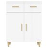 vidaXL Dressoir 69,5x34x89 cm bewerkt hout hoogglans wit