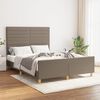 vidaXL Bedframe zonder matras stof taupe 140x200 cm