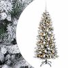 vidaXL Kunstkerstboom met kerstbal 150 cm 150 LED's Warmwit PVC en PE