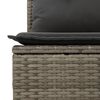 vidaXL 6-delige Loungeset met kussens poly rattan beige