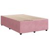 vidaXL Boxspring met matras fluweel roze 120x190 cm