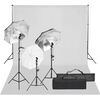 vidaXL Fotostudioset met verlichtingsset en achtergrond