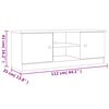 vidaXL TV-meubel ALTA 112x35x41 cm massief grenenhout wit