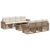 vidaXL Tuinbankenset 8 st Beige en Cr&egrave;me Wit poly rattan