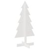 vidaXL Kerstdecoratie kerstboom 100 cm massief grenenhout wit