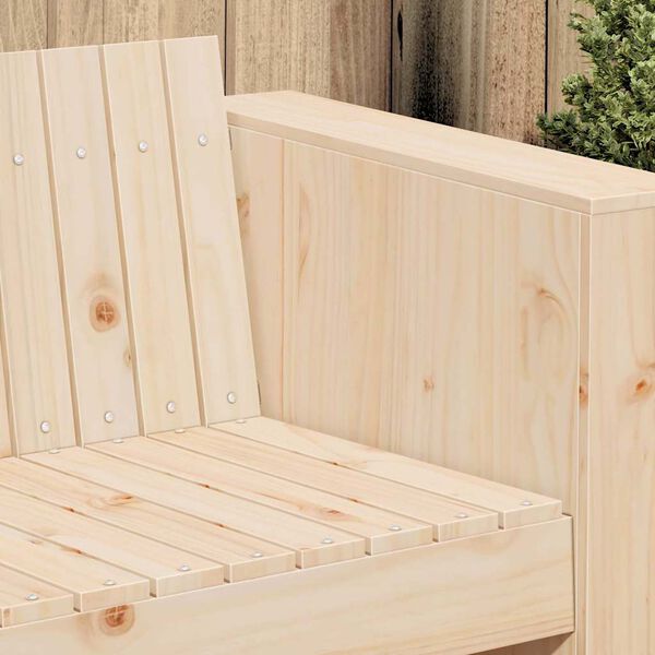 vidaXL Tuinbank Naturel 134 x 60 x 62 cm Massief grenenhout