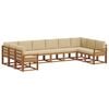 vidaXL Buiten bankenset 10 st Natuurlijk en Beige
