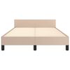 vidaXL Bedframe zonder matras 120x190 cm kunstleer cappuccinokleurig