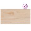 vidaXL Tafelbladen 2 st rechthoekig 80x40x1,7 cm massief grenenhout