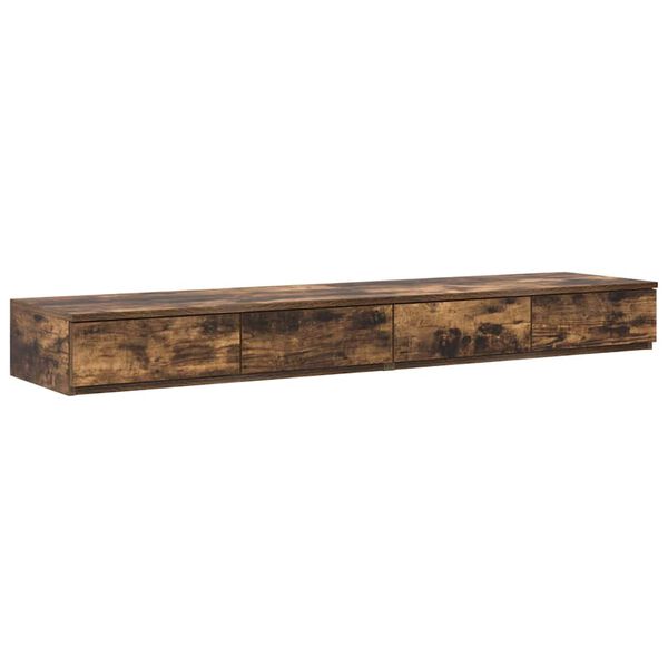 vidaXL Bedlades Gerookt eiken 160 x 36,5 x 16,5 cm Bewerkt hout