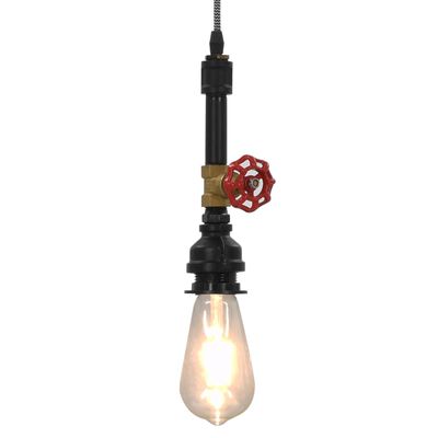 vidaXL Hanglamp kraan-ontwerp E27 zwart