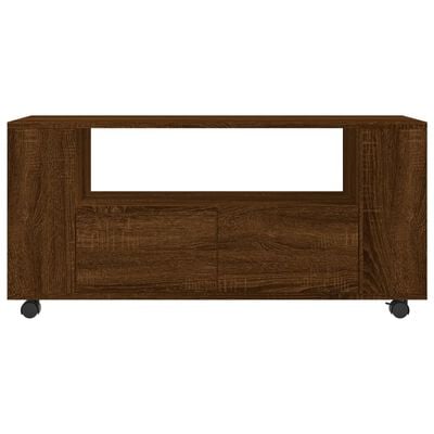 vidaXL Tv-meubel 102x34,5x43 cm bewerkt hout bruin eikenkleur