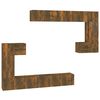 vidaXL Tv-wandmeubel bewerkt hout gerookt eikenkleurig