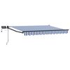 vidaXL Handbediende luifel met LED's Blauw, Wit, Anthraciet 2,5 x 2 m