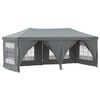 vidaXL Partytent inklapbaar met zijwanden 3x6 m antracietkleurig