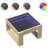 vidaXL Salontafel met Infinity LED 50x53x30 cm sonoma eikenkleurig