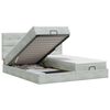 vidaXL Ottoman bed met matras met hoofdeinde 2 st Lichtgrijs Fluweel