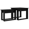 vidaXL Koffietafel Set 2 st Zwart Eiken 50 x 52 x 42 cm Bewerkt hout