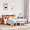 vidaXL Bed met boekenkast zonder matras hout wasbruin 140x200 cm